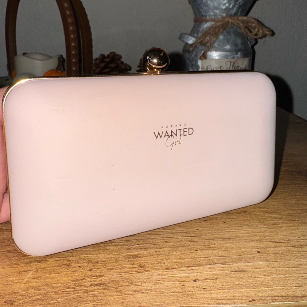Azzaro Wanted Girl Pink Blush Gold Clutch